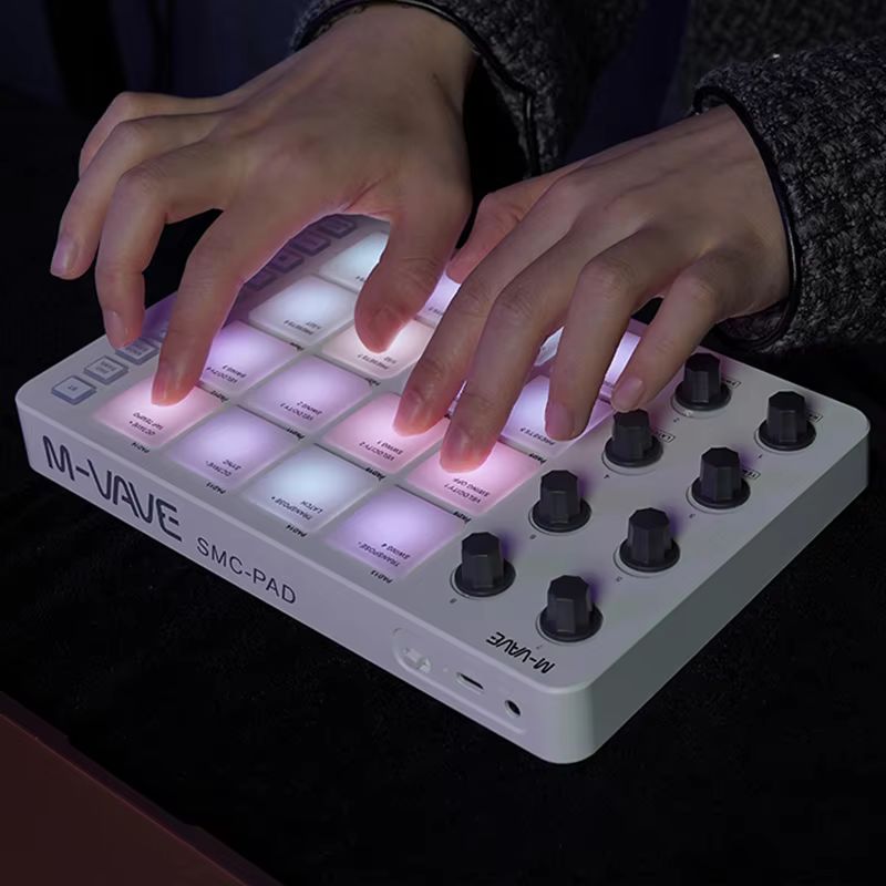 Midi Controller Pad - M-Vave Smc-Pad Professioneller Kabelloser Bluetooth-MIDI-Controller und