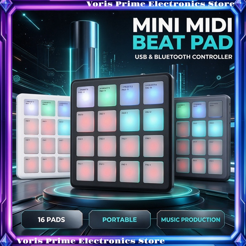Midi Controller Pad - M-Vave Smc-Pad Pocket Handheld Pad Tragbarer