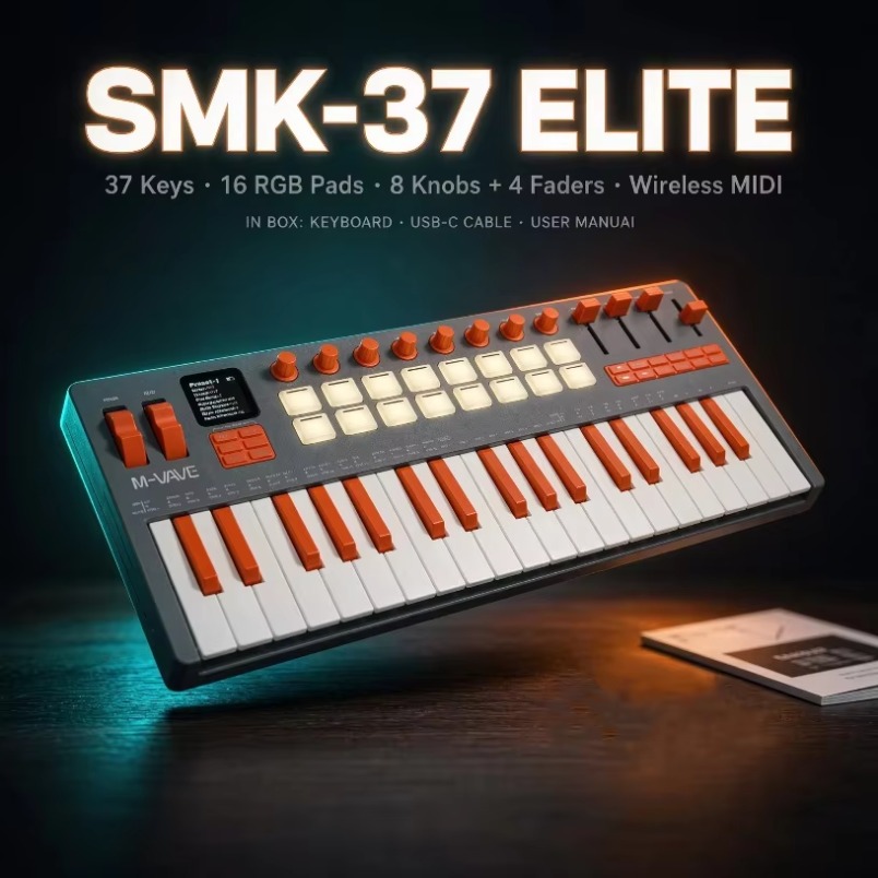 M-VAVE SMK-37 Elite MIDI-Keybo – Midi Controller Pad Bewertung und Preis